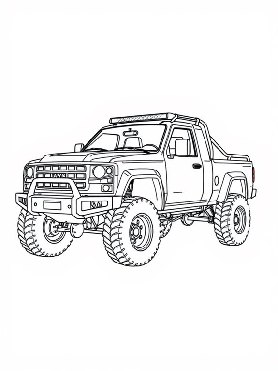 4x4 truck coloring page