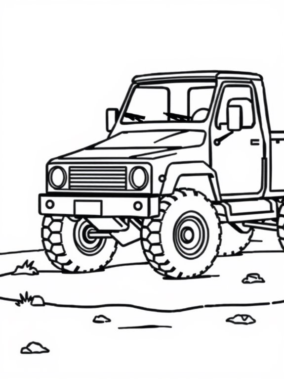 4x4 truck coloring page