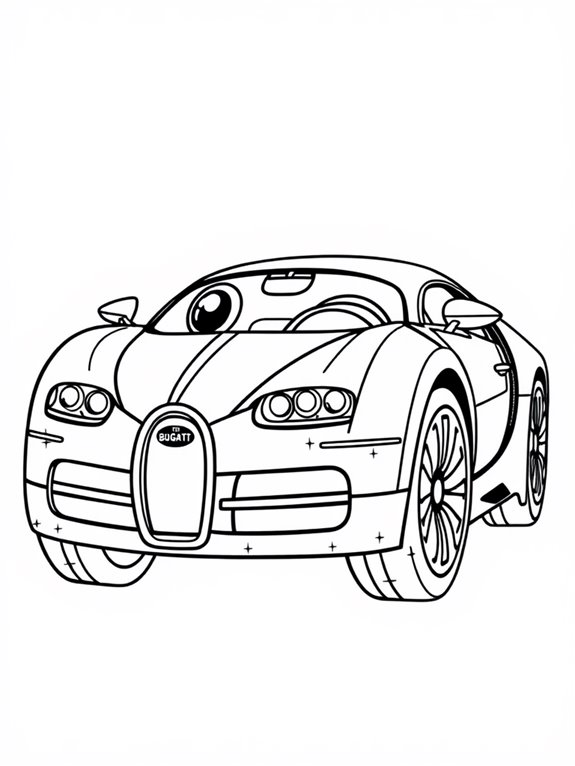 adorable bugatti coloring sheet