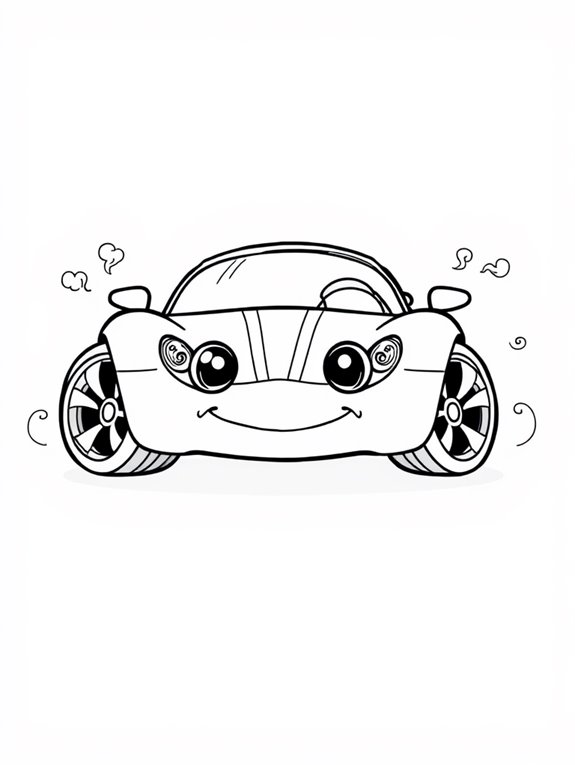 adorable cartoon car illustration