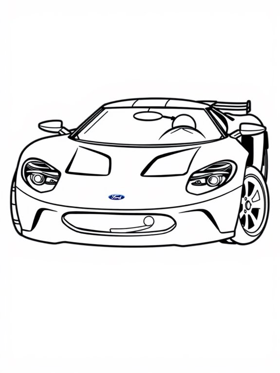 adorable ford gt outline