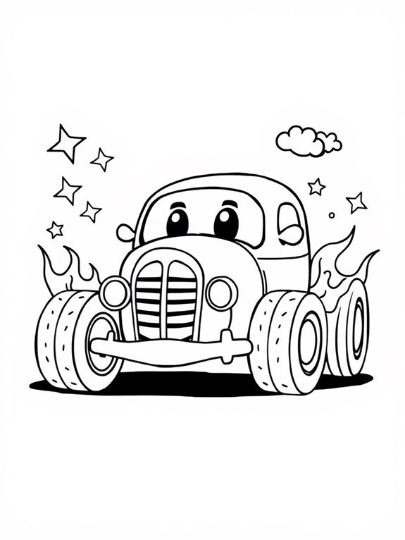 adorable hot rod illustration