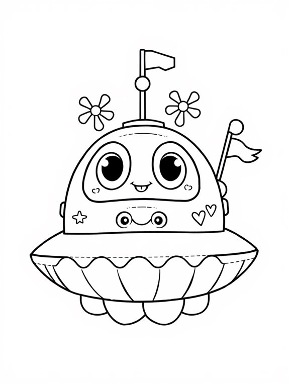 adorable hovercraft coloring activity