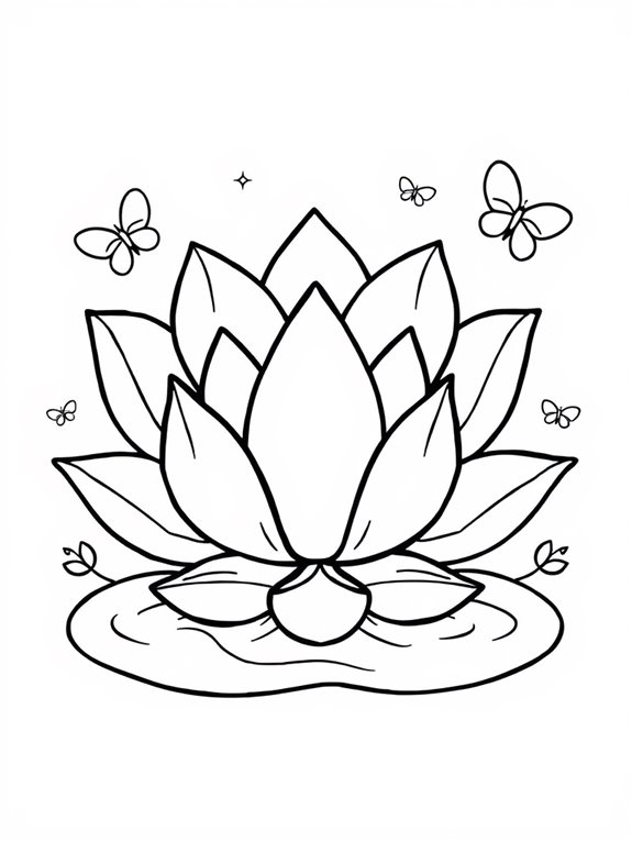 adorable lotus flower design