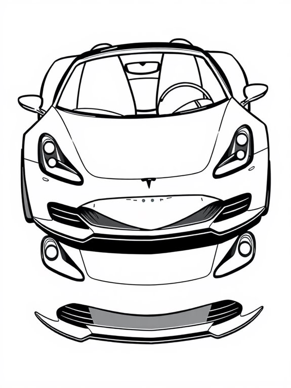 adorable tesla roadster illustration