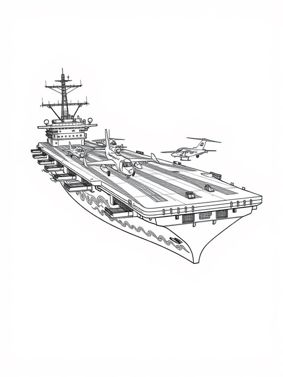 aircraft carrier coloring fun