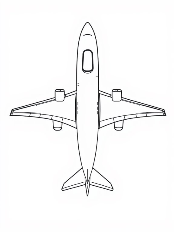 airplane coloring page design