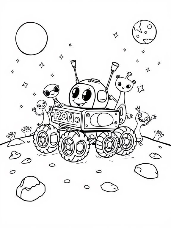 alien themed moon rover fun