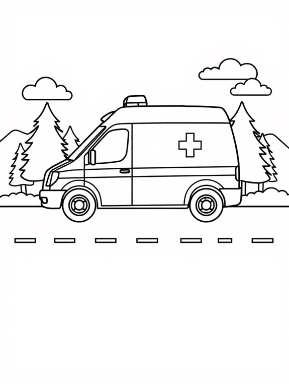 ambulance on the road