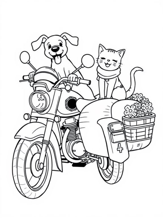 animal friends motorcycle adventure