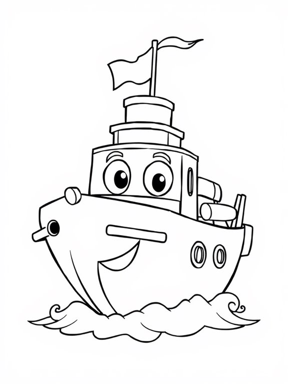 animated battleship coloring page