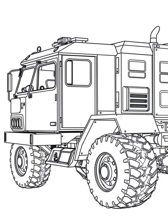 armored truck coloring page