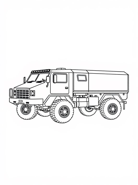 armored truck coloring page