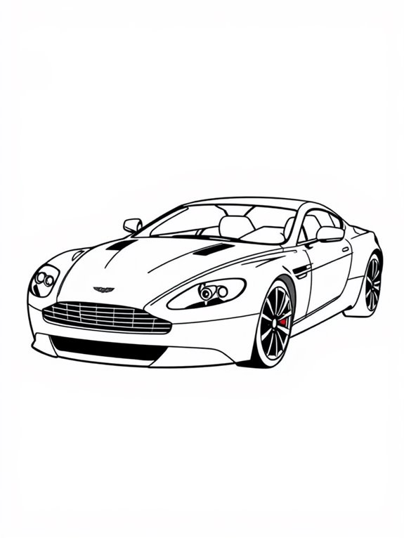 aston martin car outline