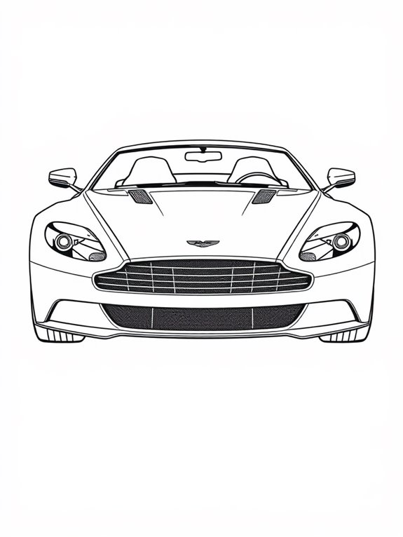 aston martin coloring page