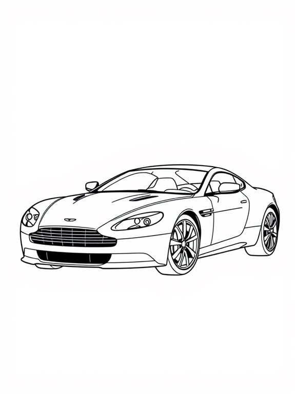 aston martin coloring page