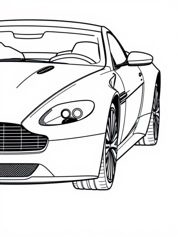 aston martin coloring page