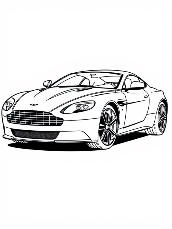 aston martin coloring page