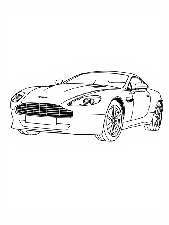 aston martin coloring page