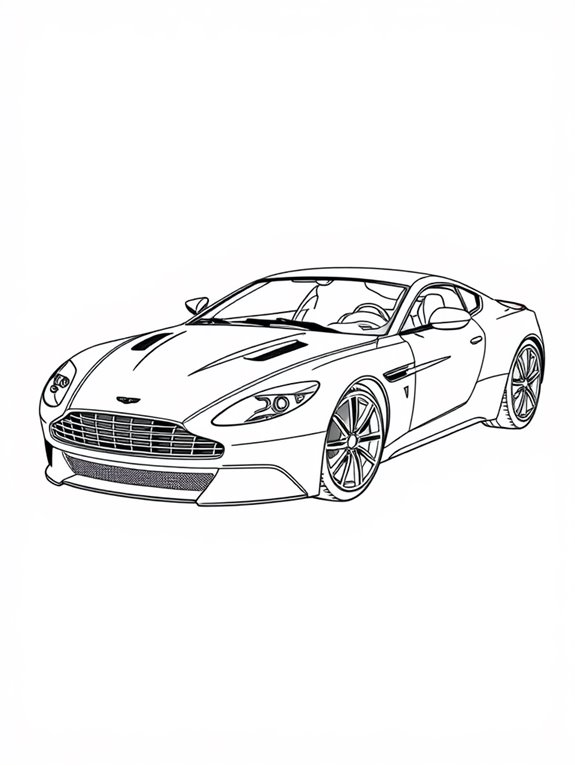 aston martin coloring page