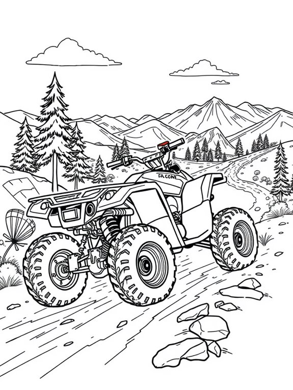 atv adventure coloring page