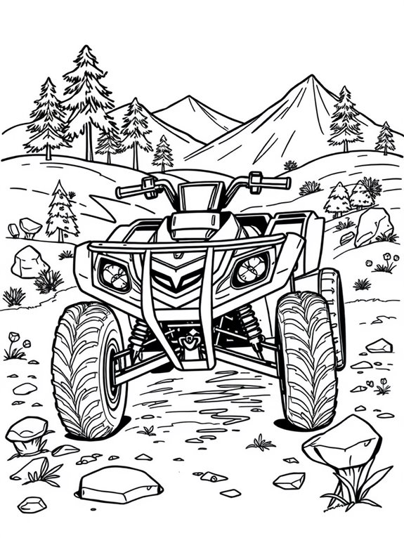 atv adventure coloring page