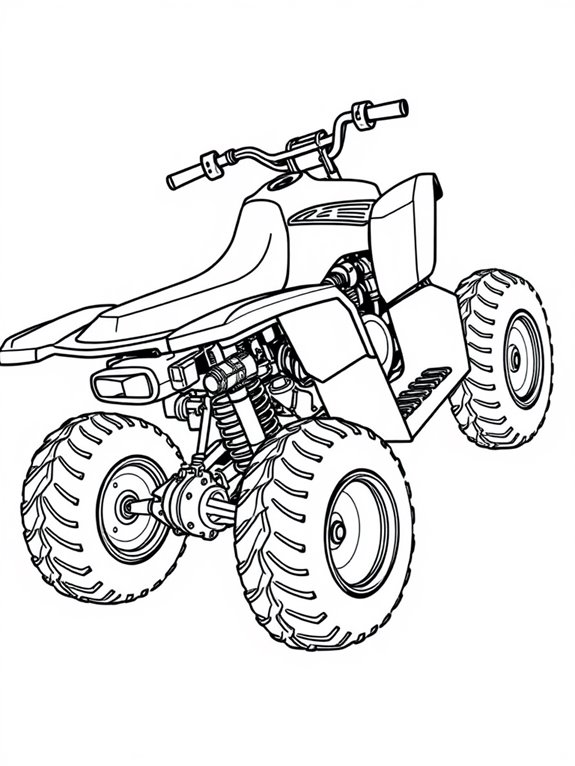 atv coloring page outline