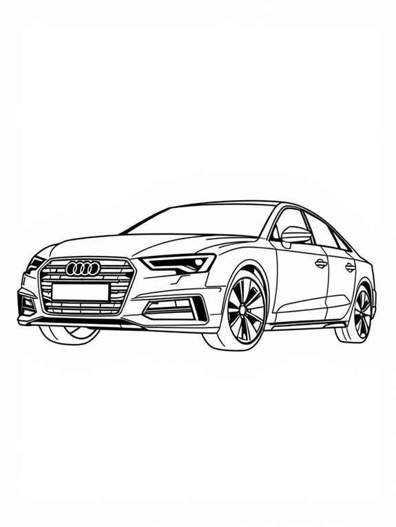 audi car silhouette outline