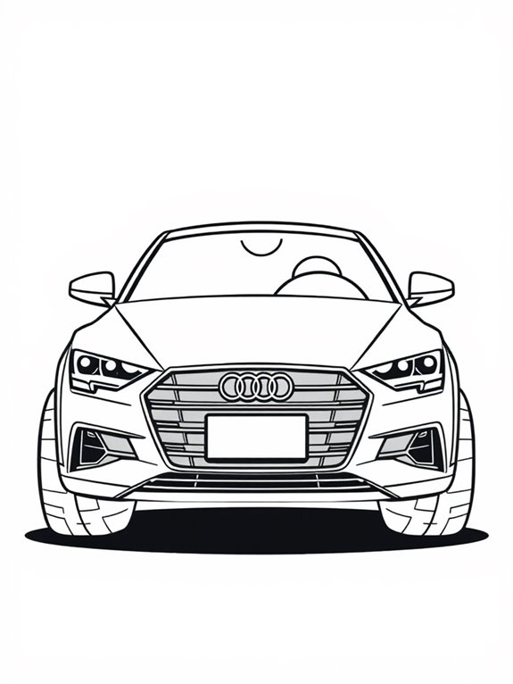 audi character coloring page