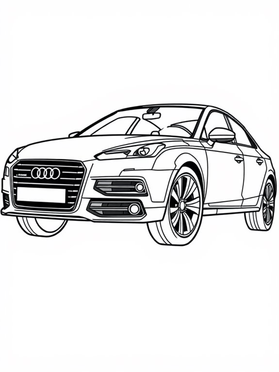 audi classic car outline