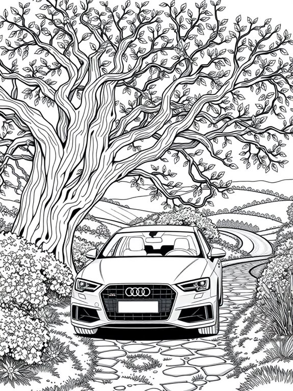 audi nature coloring page