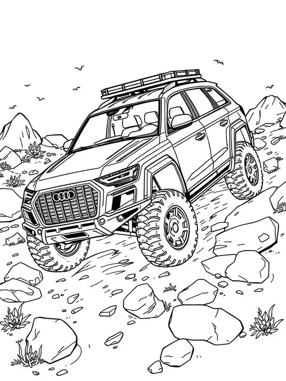 audi off road vehicle coloring