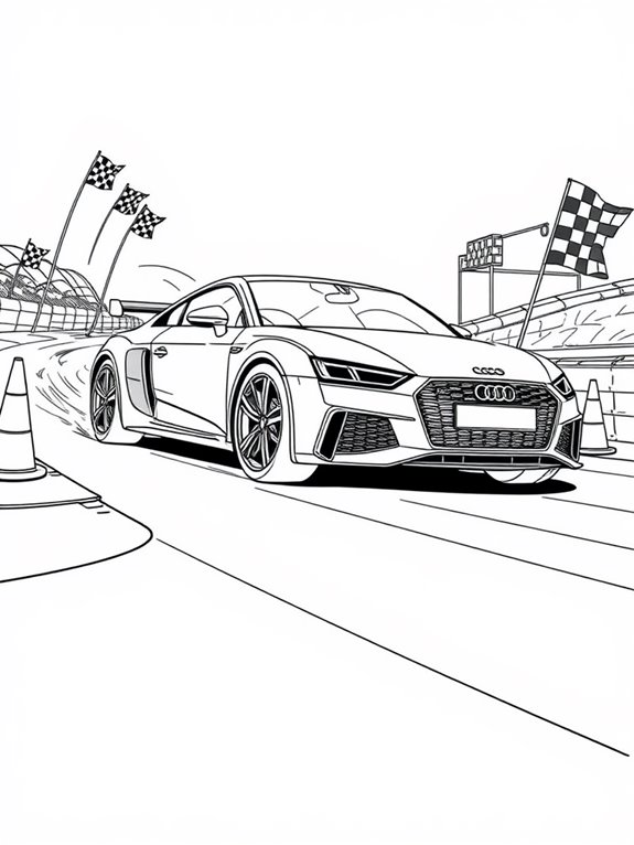 audi racing car coloring