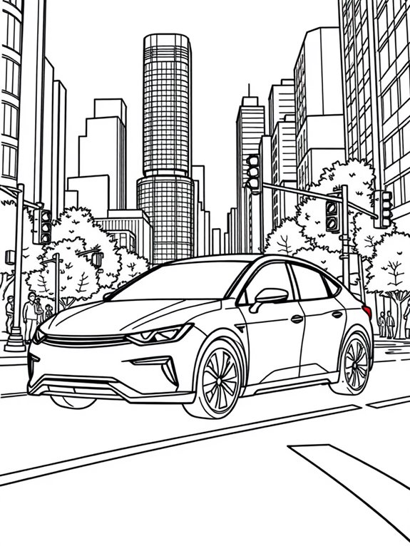 autonomous vehicle city coloring