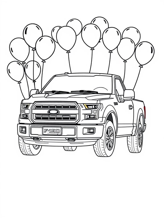 balloon themed ford f 150