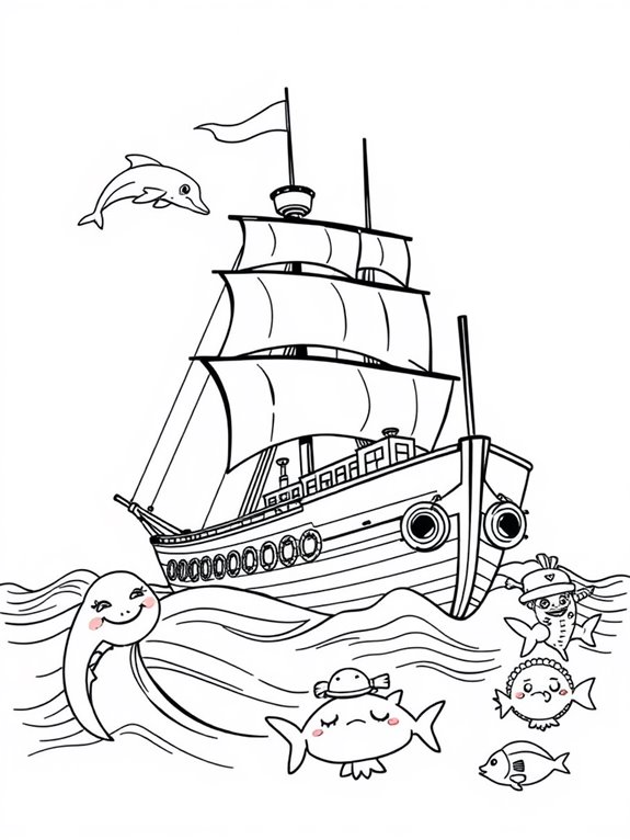 battleship themed coloring page