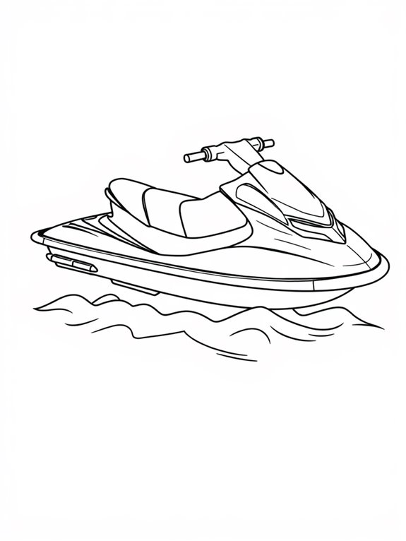 beginner friendly jet ski coloring