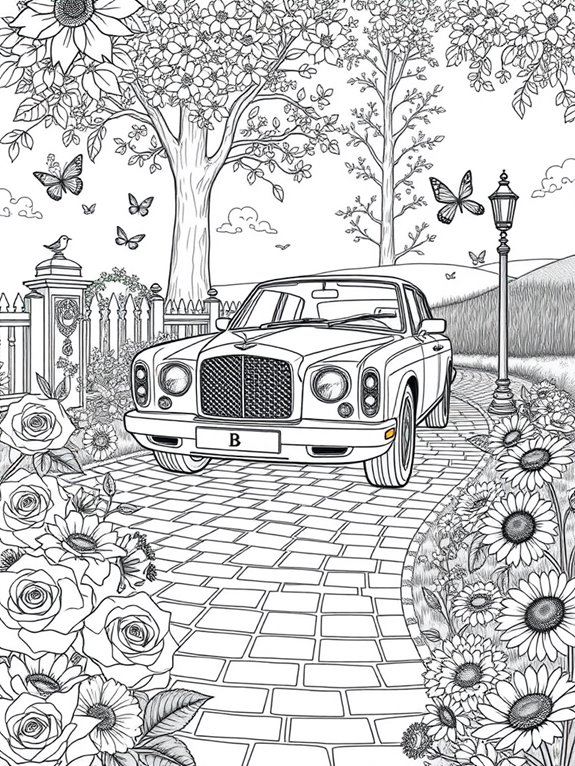 bentley garden coloring page