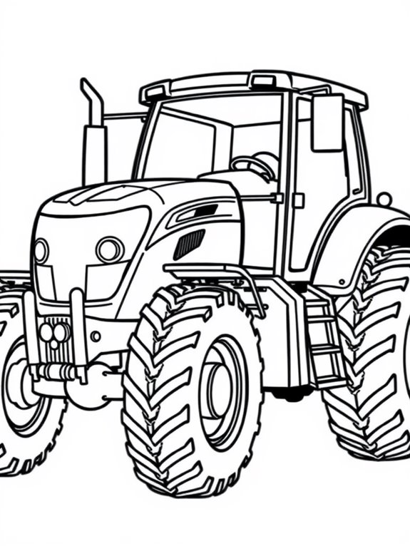 big wheels tractor coloring