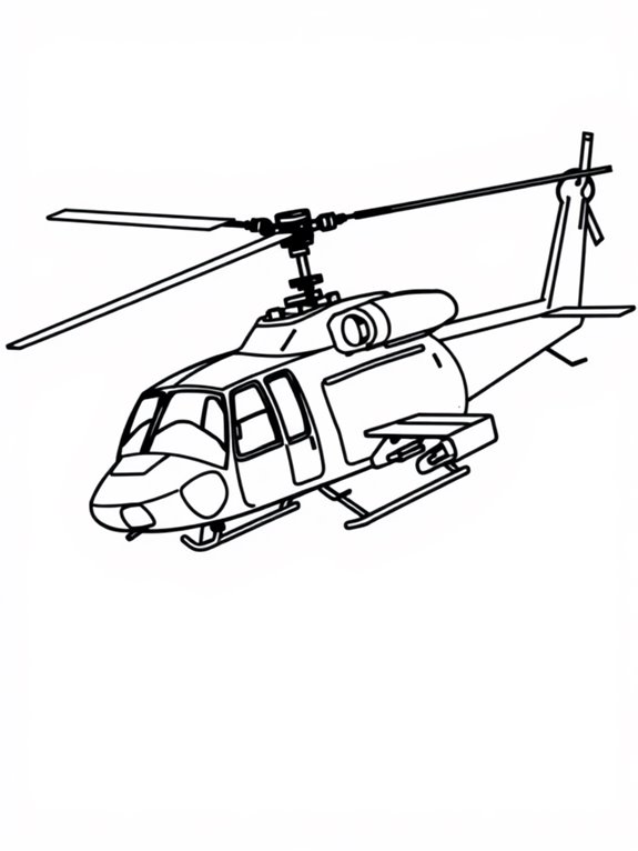 black hawk helicopter coloring page