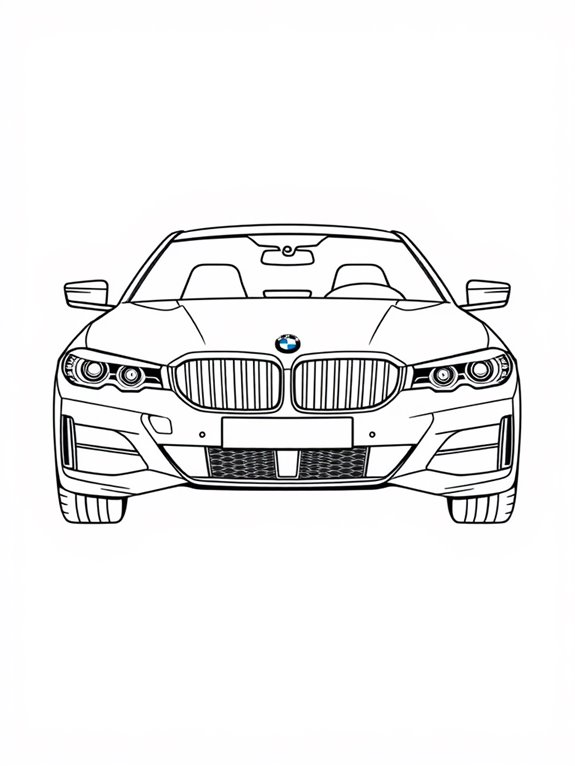 bmw coloring page design