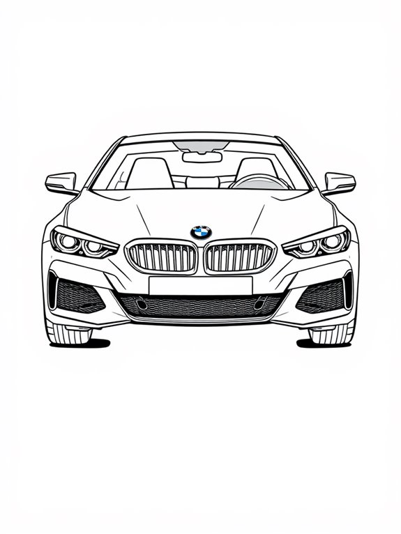 bmw coloring page design