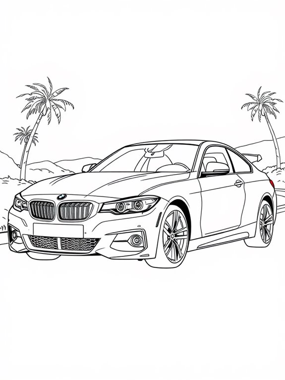 bmw coloring page fun