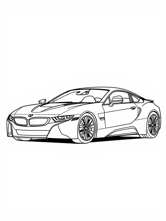 bmw sports car outline