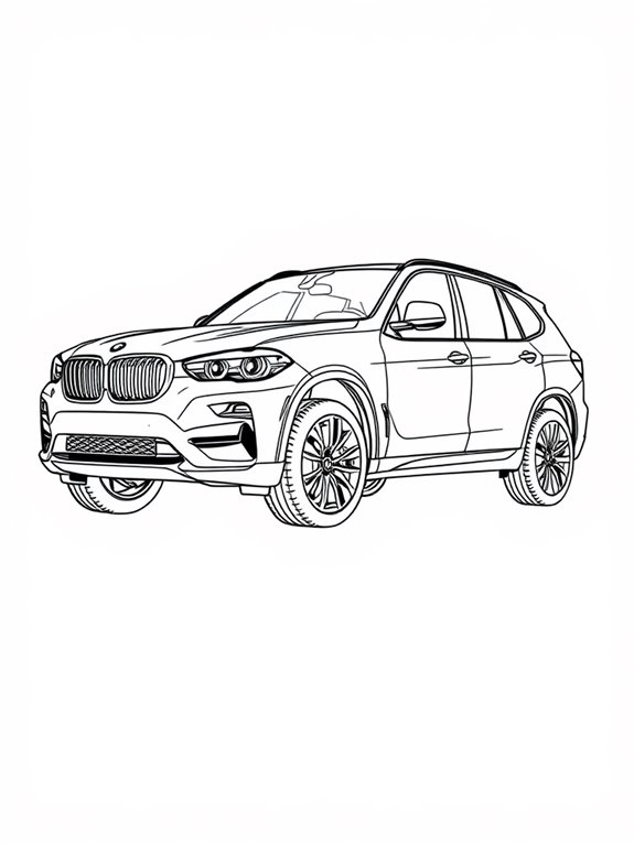 bmw suv coloring activity