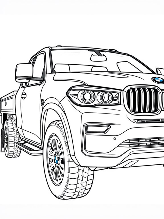 bmw truck coloring page