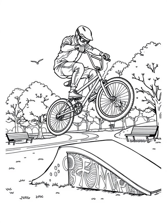 bmx bike coloring page