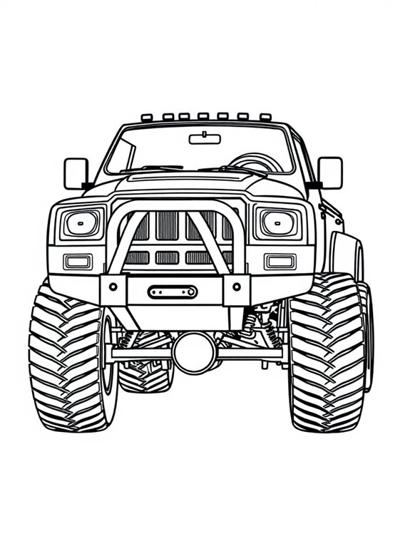 bold 4x4 truck coloring