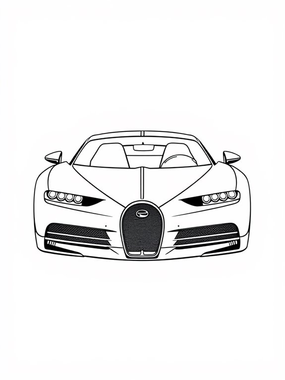 bugatti car coloring page