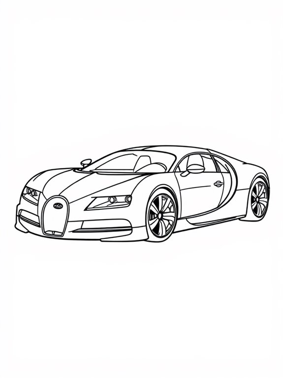 bugatti coloring page design